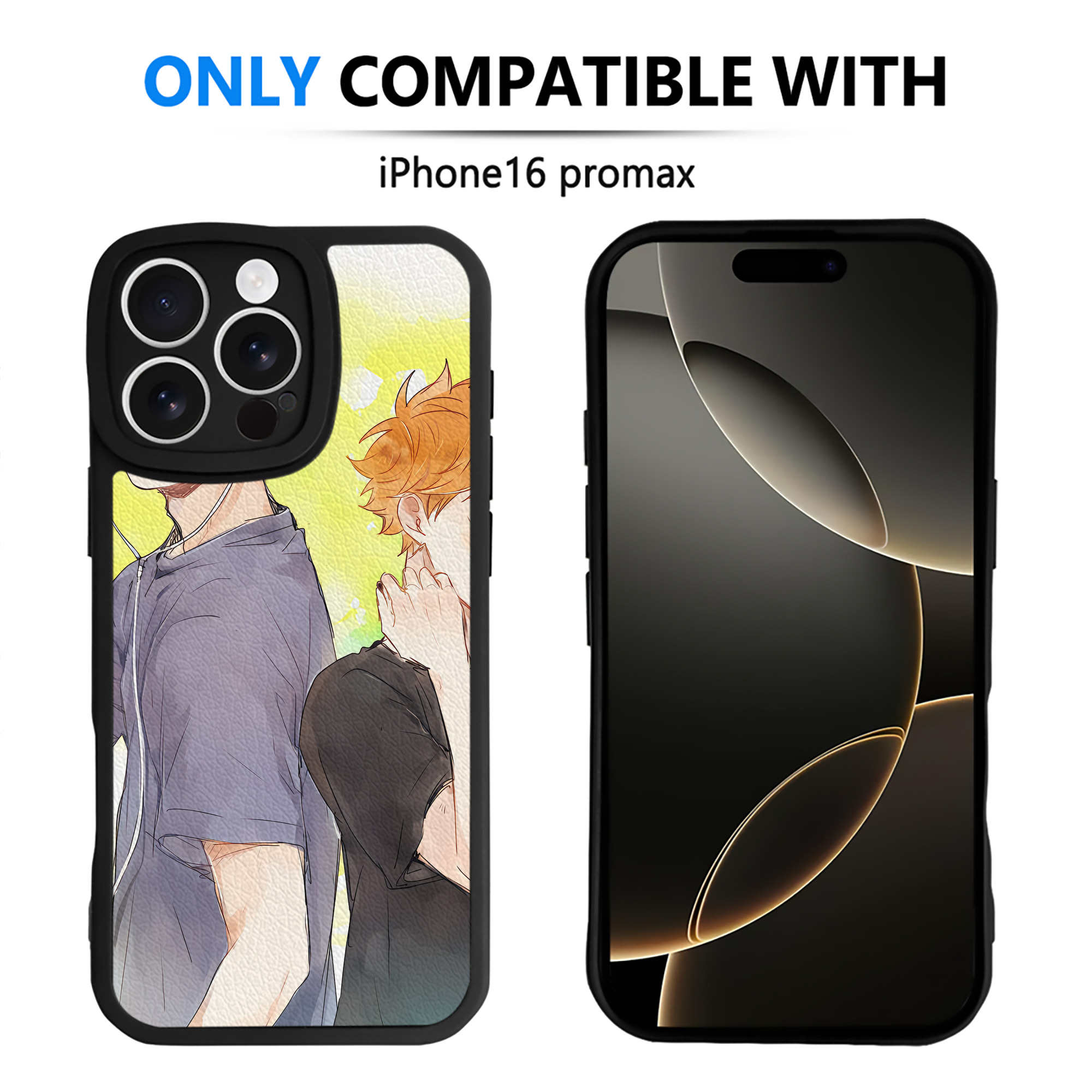 （画像用） ハイキュー!! Haikyu!! 【iPhone 16シリーズ対応】シリコンスマホケース（レザー調） 材質：シリコン